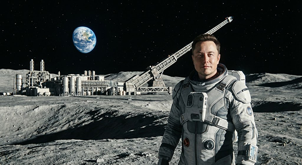 Elon Musk’ın Gizli xAI Planı: Ay’da Dev Uydu Fabrikası ve Mass Driver Dönemi 2 Elon Musk Ay Yüzeyi Fabrika ve Mass Driver Mancınık Sistemi
