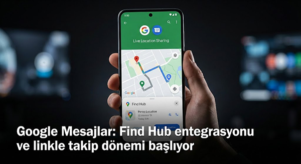 Google Mesajlar gerçek zamanlı konum paylaşımı geliyor: Find Hub entegrasyonu ve linkle takip dönemi 1 Google Mesajlar gerçek zamanlı konum paylaşımı geliyor Find Hub entegrasyonu ve linkle takip dönemi