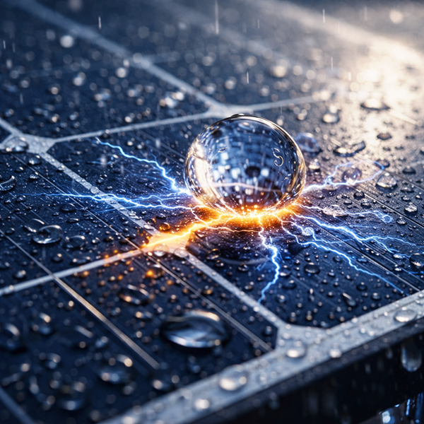 Yağmurdan Elektrik Üreten Hibrit Güneş Paneli Geliştirildi 2 Yağmurdan Elektrik Üreten Hibrit Güneş Paneli