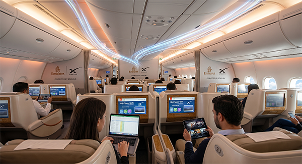 Emirates A380 Starlink Wi-Fi Emirates A380 Starlink Wi-Fi