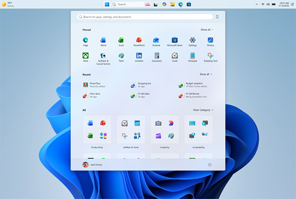 Windows 11 görev çubuğu Windows 11 görev çubuğu